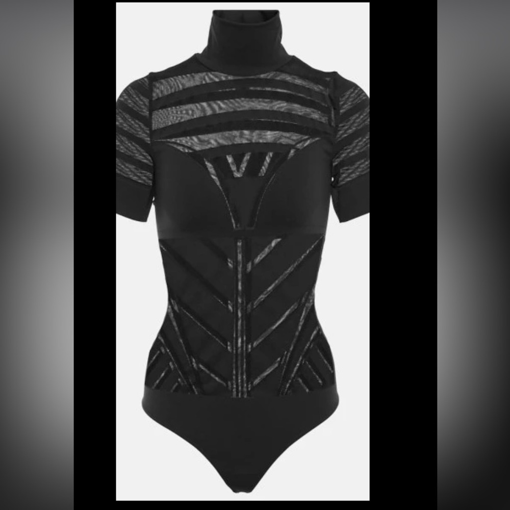 Wolford Logan mesh-paneled bodysuit